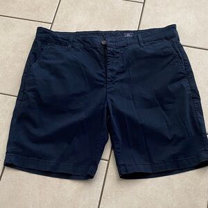 AG Adriano Goldschmied Dark Blue Flat Front Shorts